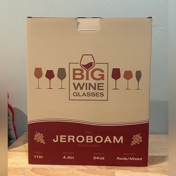 Set of 2 JEROBOAM BIG WINE GLASSES. Brand new in box. - Picture 5 of 8
